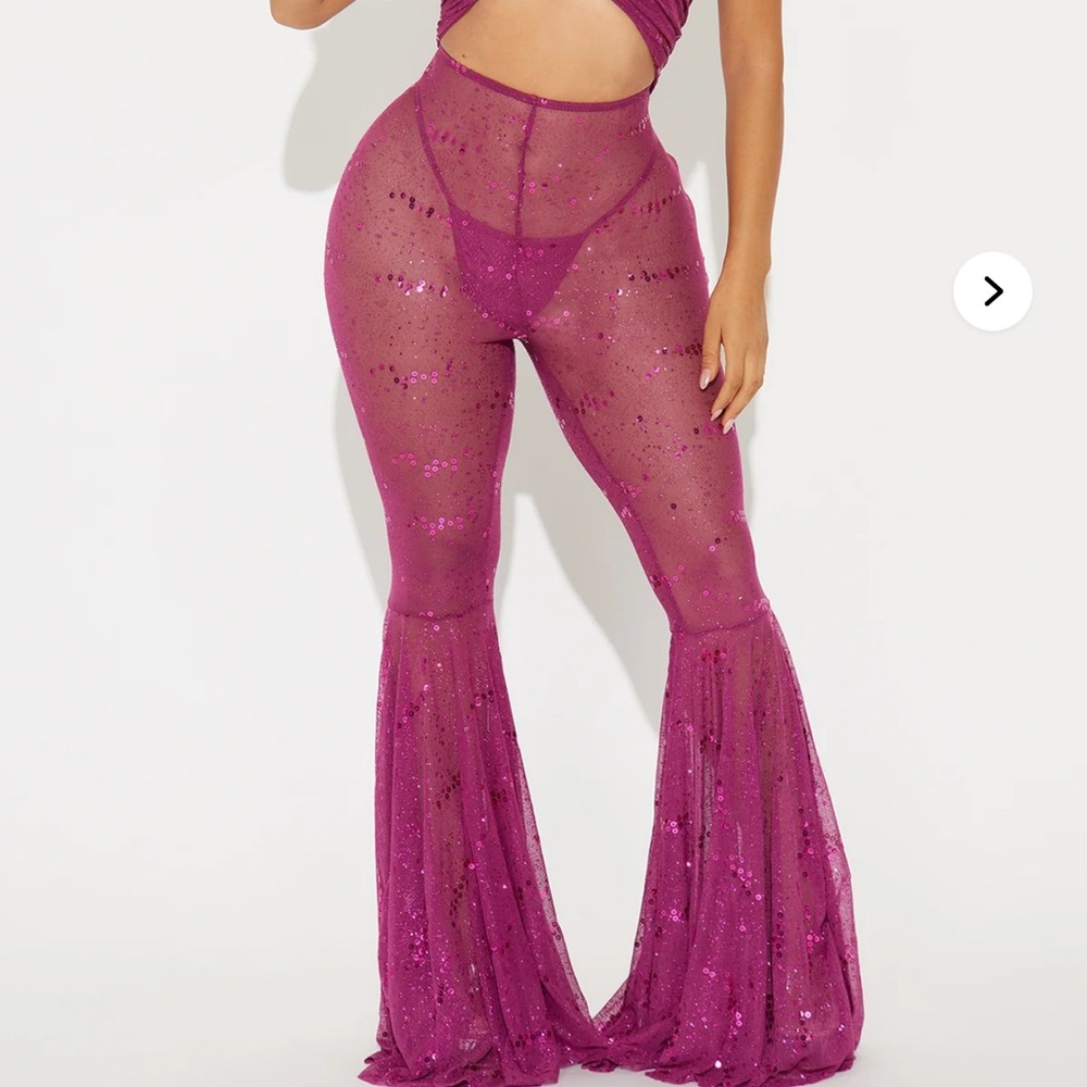 Elegant Purple Sequin Jumpsuit